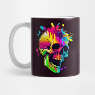 Colorful melting Skull head design #10 Mug